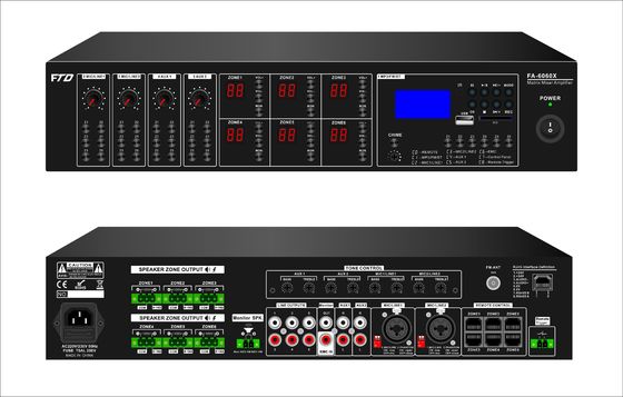 6*60W可聴周波マトリックスのアンプ6×6のマトリックス パワー アンプISO9001 RoHS