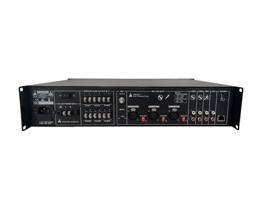 黒い可聴周波PAのミキサーのアンプ6の地帯240W