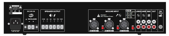 スピーチPAシステム アンプ24VDC 60Wのステレオのアンプの耐久財