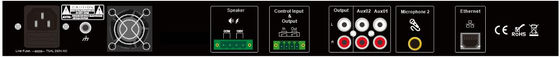 可聴周波デコーダーが付いている黒いIPネットワークPAシステム100V 500Wネットワークのアンプ