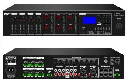 新しい着かれた19&quot; USB/SD/FM/BTの棚のサイズ6*120Wのマトリックスのミキサーのアンプ